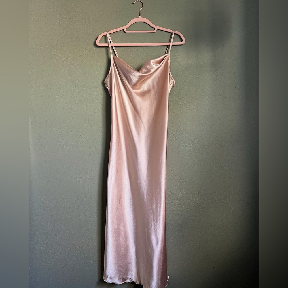 Bebe satin slip dress
